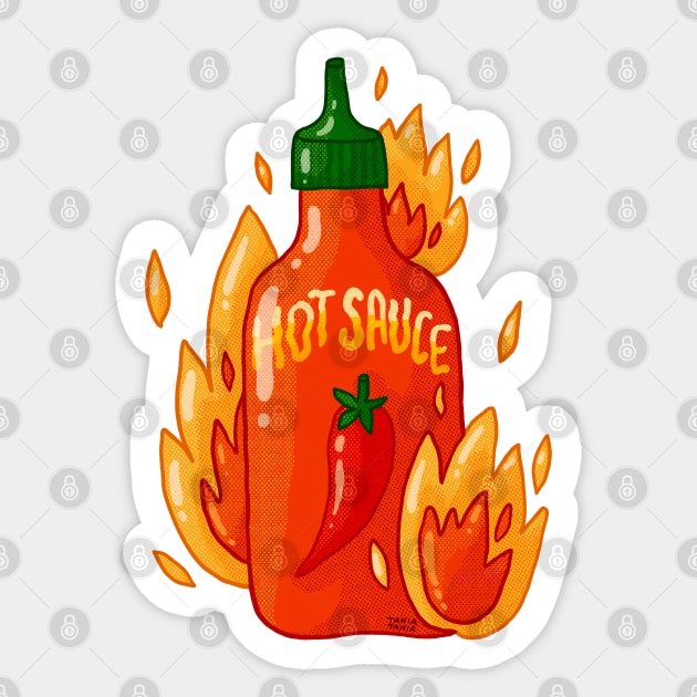 Hot Hot Sauce Sticker by Tania Tania